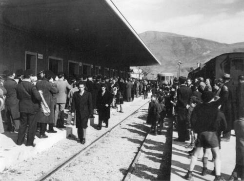 Isernia, 22 febbraio 1953. Inaugurazione della riapertura al traffico della linea Vairano-Isernia.
