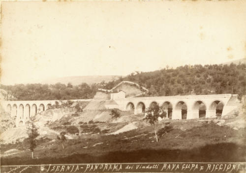 Isernia, 1893 circa, viadotti Ravacupa e Riccioni (foto D'Ambrosio e Schiavone)
