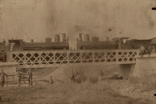 1893 circa, collaudo del ponte Papa (?) in territorio di Sant'Agapito