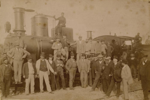 Sant'Agapito (?) probabilmente il giorno dell'inaugurazione della ferrovia Cajanello-Isernia 20 marzo 1894